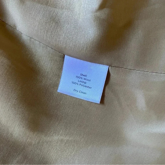 Talbots Womens Size 10P 100% Wool Swing Jacket Blazer Mod Tie Neck‎ Bow - Picture 7 of 10